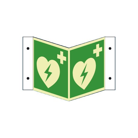Winkelschild AED (E010)