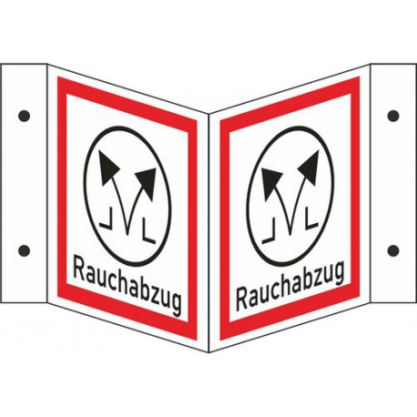 Winkelschild Rauchabzug