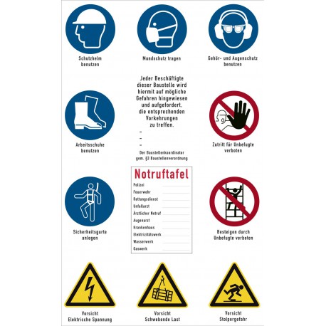 Baustellensicherheitsschild  gem. §3 Baustellenverordnung