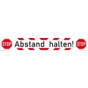 Bodenmarkierung: STOP Abstand halten!