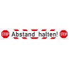 Bodenmarkierung: STOP Abstand halten!