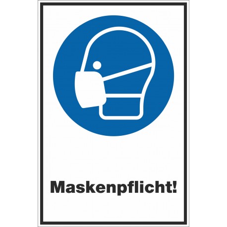 Kombischild Maskenpflicht