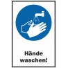 Kombischild Hände waschen