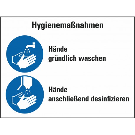 Kombischild Hygienemaßnahmen