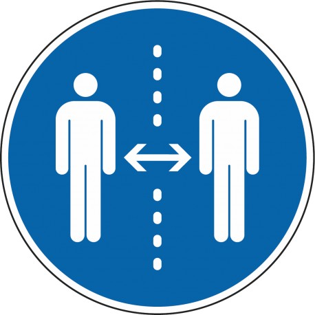 Gebotszeichen Abstand halten