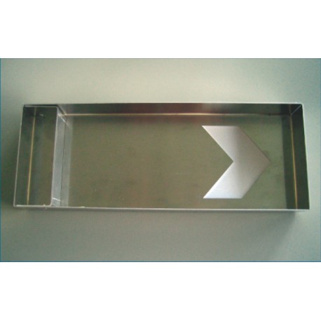 Pfeilschablone aus Aluminium mit Abstreif-Fläche