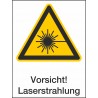 Kombischild Vorsicht Laserstrahlung