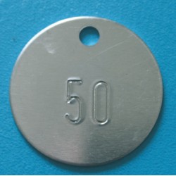 Kennzeichnungsmarke aus Aluminium -mit fortlaufender Nummenprägung