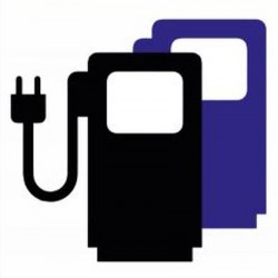 Thermoplastische Dauermarkierung Ladestation für Elektrofahrzeuge