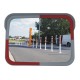 Verkehrsspiegel eckig aus Acrylglas