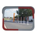 Verkehrsspiegel eckig aus Acrylglas
