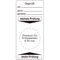 Prüfplakettenbogen nächste Prüfung - letzte Prüfung