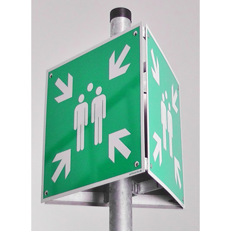 Sammelplatz-Prisma Schild Reflex (Dreiecks-Set)