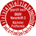 Prüfplakette geprüft nach DGUV Vorschrift 3 Nächster Prüftermin