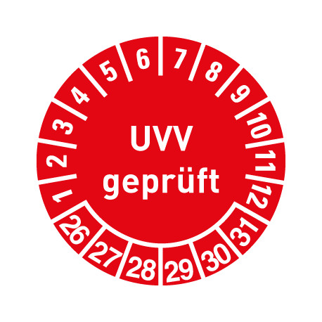 Prüfplakette UVV geprüft