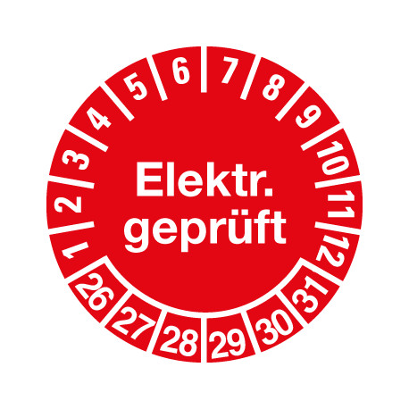 Prüfplakette Elektr. Geprüft