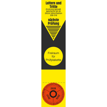 Prüfplakette Leitern und Tritte mit Plakette