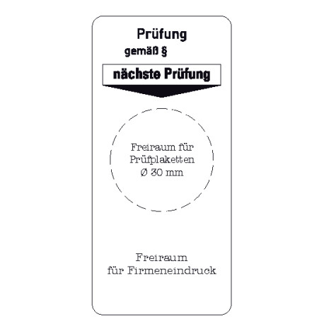 Prüfplakettenbogen nächste Prüfung