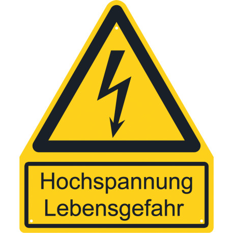 Warnschild: Warnung vor elektrischer Spannung (W012)