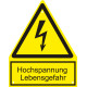 Warnschild Hochspannung Lebensgefahr (W012)