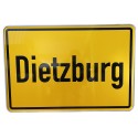 Ortseingangsschild Text: Dietzburg