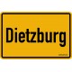 Fleximagnet Motiv: Orteingangsschild Dietzburg