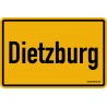 Fleximagnet Motiv: Orteingangsschild Dietzburg