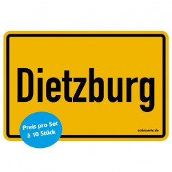 Aufkleber "Orteingangsschild" Dietzburg