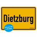 Aufkleber "Ortseingangsschild" Dietzburg
