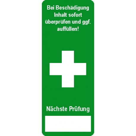 Sicherheitssiegel für Erste Hilfe-Koffer