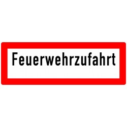 Feuerwehrzufahrt, mit individueller Fusszeile
