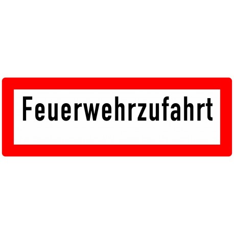 Feuerwehrzufahrt, mit individueller Fusszeile