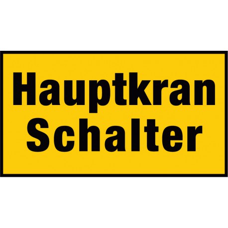 Hauptkran Schalter