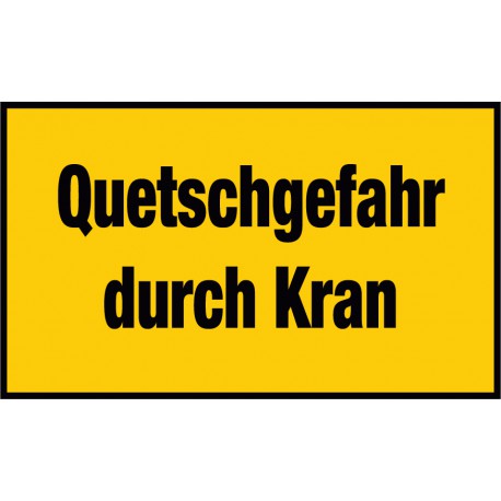 Quetschgefahr durch Kran