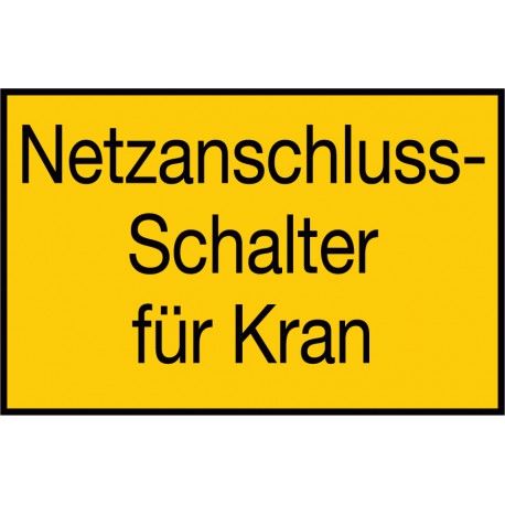 Netzanschluss-Schalter für Kran