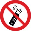 Eingeschaltete Mobiltelefone verboten (P013)