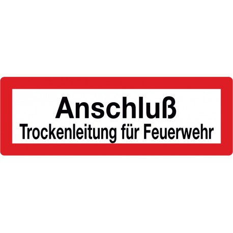 Anschluß Trockenleitung für Feuerwehr