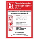 Einsatzbereiche für Feuerlöscher (Pulver)