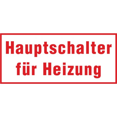 Hauptschalter für Heizung