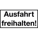 Ausfahrt freihalten