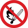 Etikett Keine offene Flamme, Feuer, offene Zündquelle und Rauchen verboten (P003)