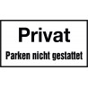 Privat Parken nicht gestattet
