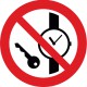 Mitführen von Metallteilen oder Uhren verboten (P008)