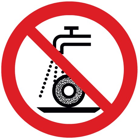 Nicht zulässig für Nassschleifen (P033)