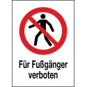 Kombischild Für Fußgänger verboten (P004)