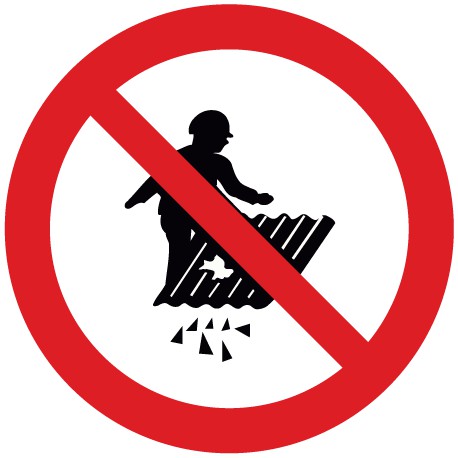 Betreten verboten Durchsturzgefahr