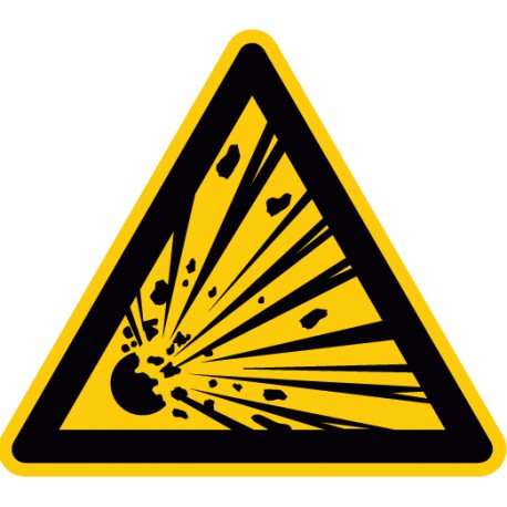 Warnung vor explosionsgefährlichen Stoffen (W002)