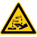 Warnung vor ätzenden Stoffen (W023)