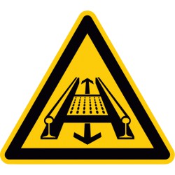 Warnung vor Gefahren durch eine Förderanlage im Gleis (D-W029)