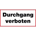 Durchgang verboten